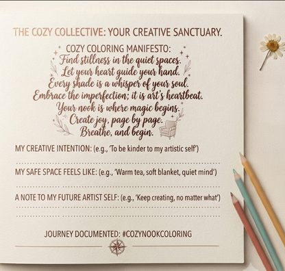 COZY NOOK : A Mindful Coloring Journey for Adults